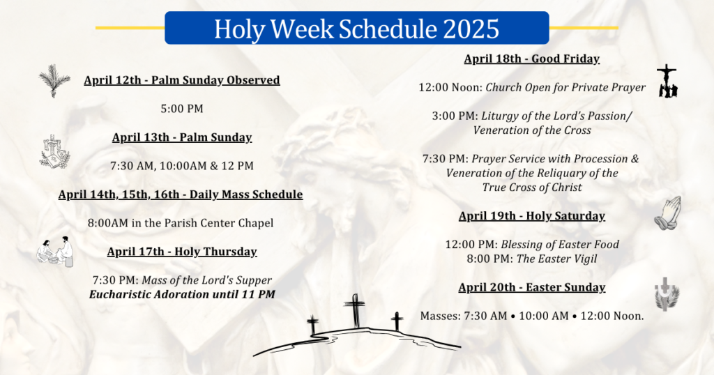Holy Week Schedule - stmarysnutley.org