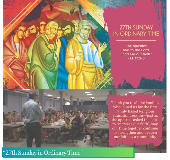 October 5, 2025 “27th Sunday in Ordinary Time”