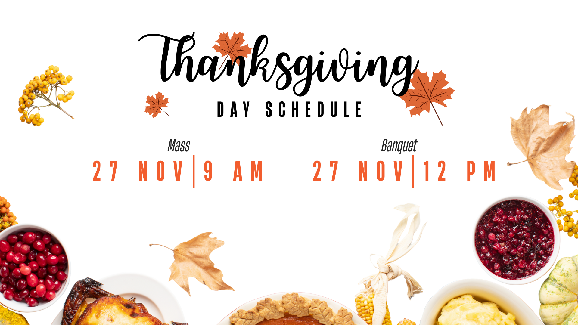 Thanksgiving Day Schedule