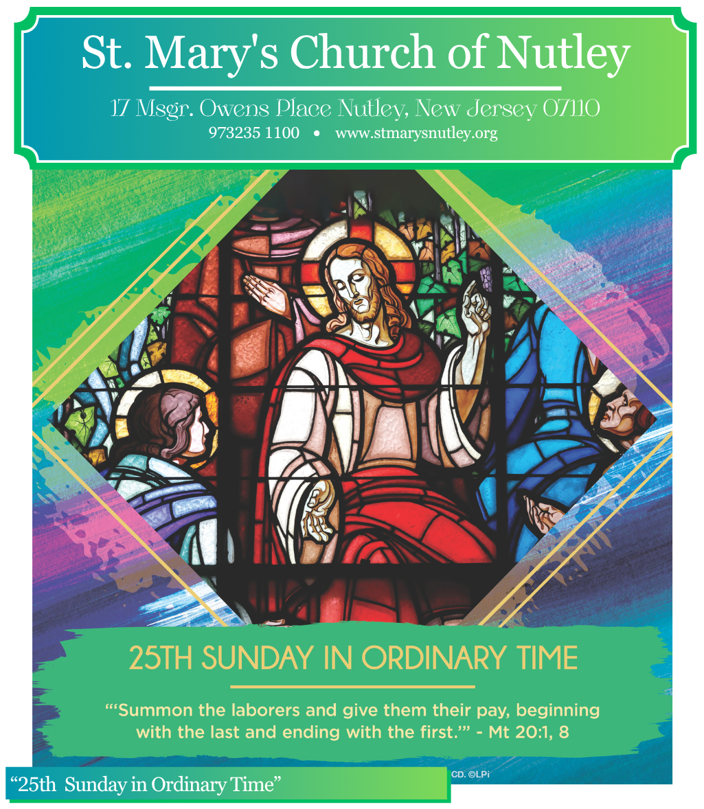 “25th Sunday in Ordinary Time” September 20, 2026