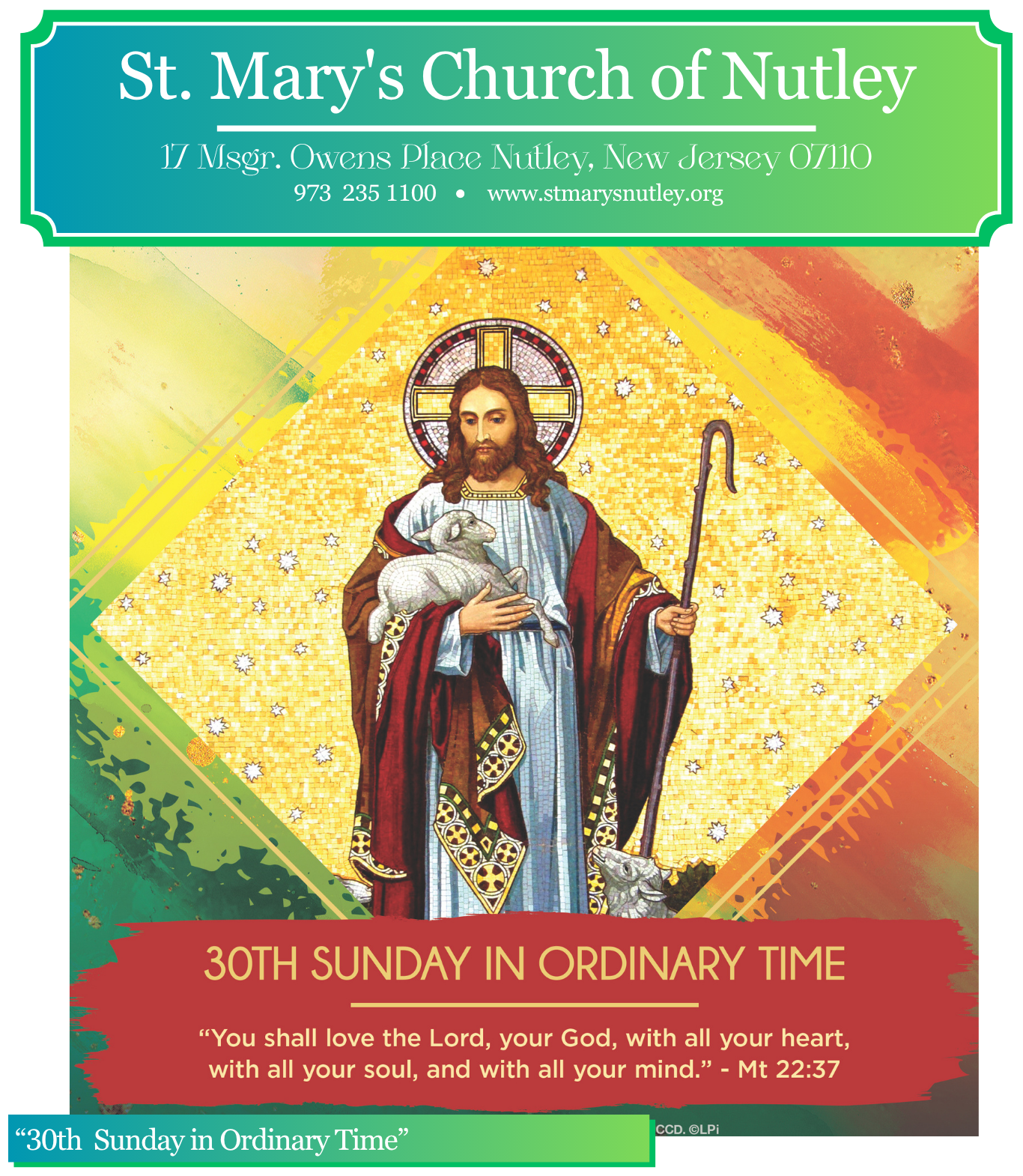 “30th Sunday in Ordinary Time” October 25, 2026